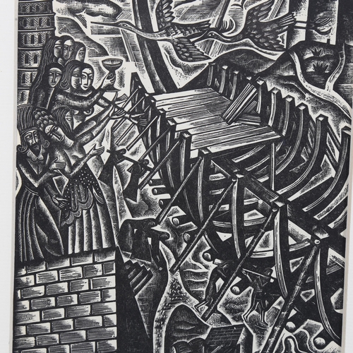 720 - David Jones, wood engraving, 