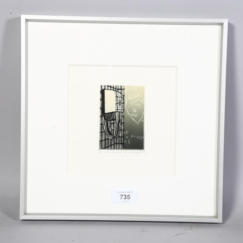 735 - L Hayward, lithograph print, edition 3 of 15, 