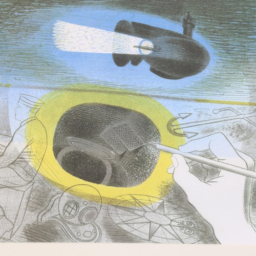 737 - Eric Ravilious (1903-1942), Submarine Series print by The Camberwell Press, blind stamp under mount,... 