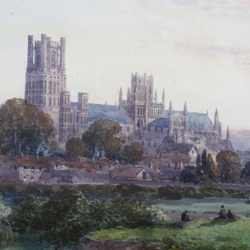 755 - Arthur Gordon (circa 1883-1944), cathedral from countryside, watercolour, signed and dated 1899, 53c... 