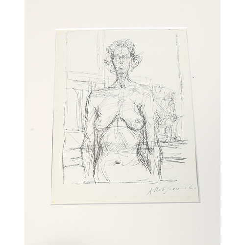 784 - Alberto Giacometti, figure study, lithograph published by the Redfern Gallery 1966, unframed, 19cm x... 