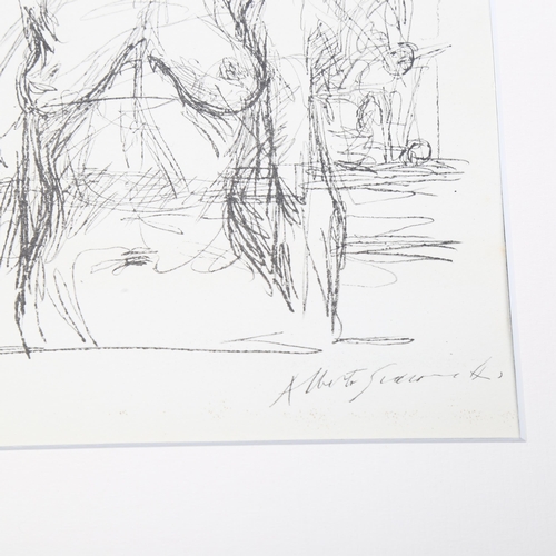 784 - Alberto Giacometti, figure study, lithograph published by the Redfern Gallery 1966, unframed, 19cm x... 