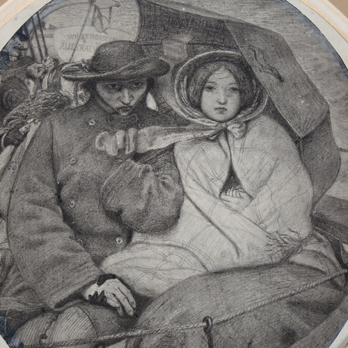 787 - **WITHDRAWN** - Ford Madox Brown (1821-1893), a preparatory study for 'The Last of England', mixed m... 