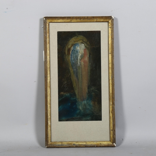 808 - Attributed to Charles S Higgins (1893-1980) Symbolist School, oil on paper with figural elements, un... 