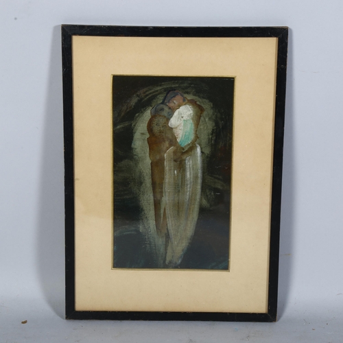 810 - Attributed to Charles S Higgins (1893-1980) Symbolist School, oil on paper with figural elements, un... 