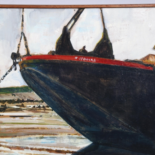 813 - Don Smith (British 20th C), gouache on board, 'The Dredger - Wells next the Sea' signed and dated 'D... 