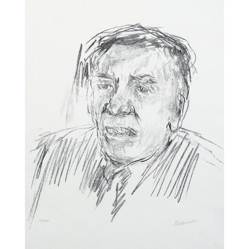 827 - Oscar Kokoshka (Austrian 1886-1980), 'Portrait No. 23/150', original signed lithograph, image 50cm x... 