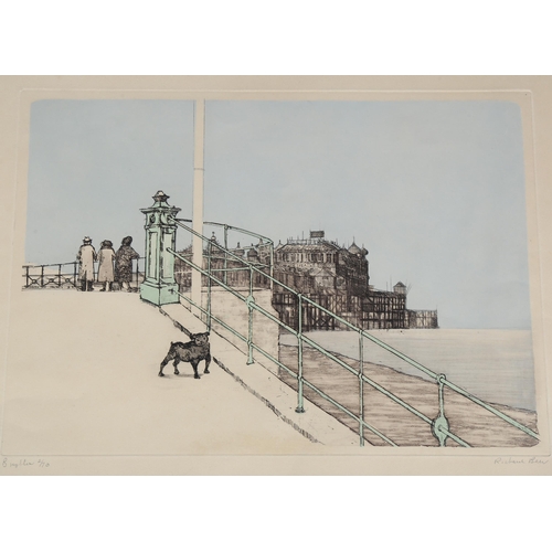 843 - Richard Beer (British 1928-2017) 'Brighton', etching, signed in pencil lower right, titled lower lef... 