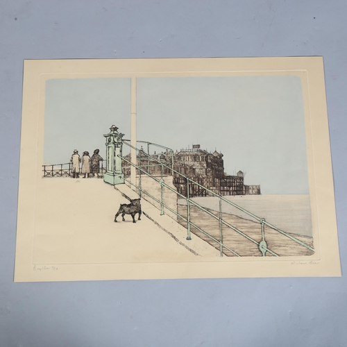 843 - Richard Beer (British 1928-2017) 'Brighton', etching, signed in pencil lower right, titled lower lef... 