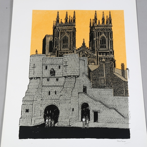 845 - Robert Tavener (British 1920-2004) 'York', linocut, signed lower right in pencil, lower left 33/75, ... 