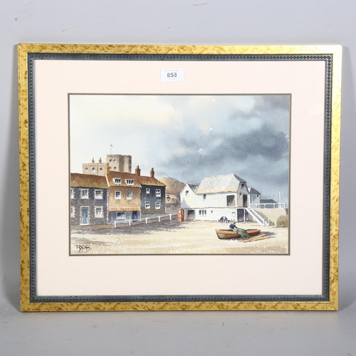 858 - 20th century, Bleak House at Broadstairs, watercolour, monogrammed lower left RCS, image 37cm x 27cm... 