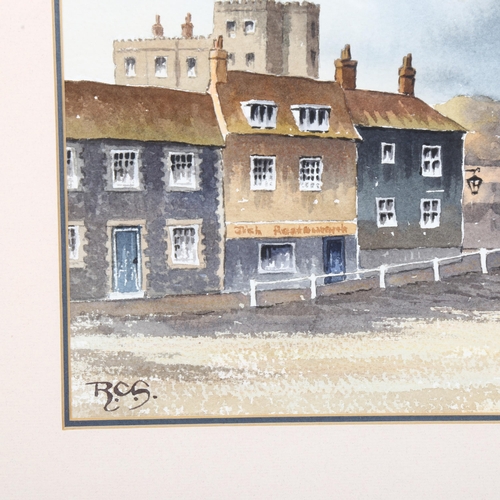 858 - 20th century, Bleak House at Broadstairs, watercolour, monogrammed lower left RCS, image 37cm x 27cm... 