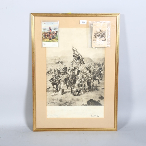 860 - Harry Payne, sons of the Empire, print, signed in pencil by the artist and in ink by Field Marshall ... 