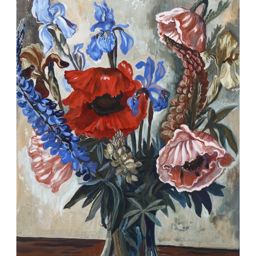 865 - Still life flowers in a vase, watercolour, signed W Gaunt and dated 1946, 37cm x 27cm, framed and gl... 