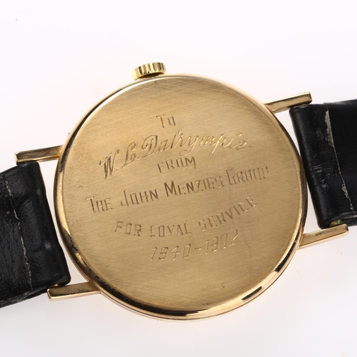 1012 - LONGINES - a 9ct gold mechanical wristwatch circa 1972, silvered dial with gilt baton hour markers a... 