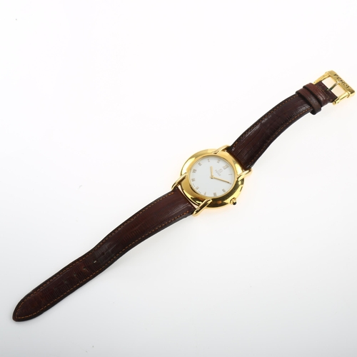 1023 - FENDI - a gold plated 410G quartz wristwatch, white dial with gilt Roman numeral hour markers, seria... 