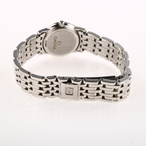 1030 - OMEGA - a lady's stainless steel De Ville quartz bracelet watch, ref. 595.1055, circa 2007, mother-o... 