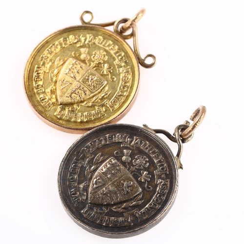 1180 - 2 early 20th century Amateur Athletic Association Tug-of-War Championship medals, comprising 9ct gol... 