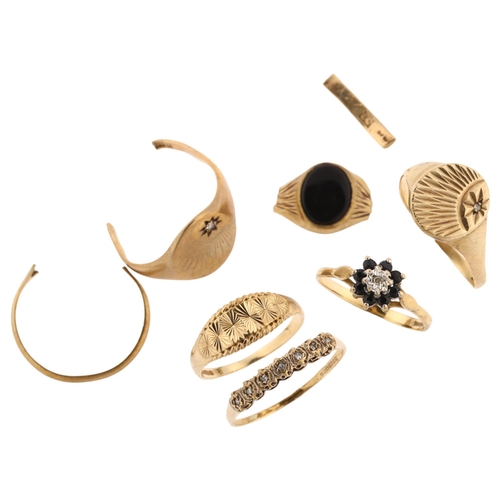 1264 - Various 9ct gold jewellery, 12g gross