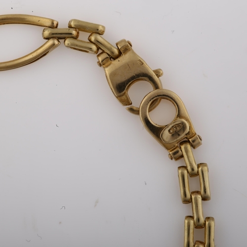 1308 - A 9ct gold gatelink bracelet, length 18cm, 7.9g