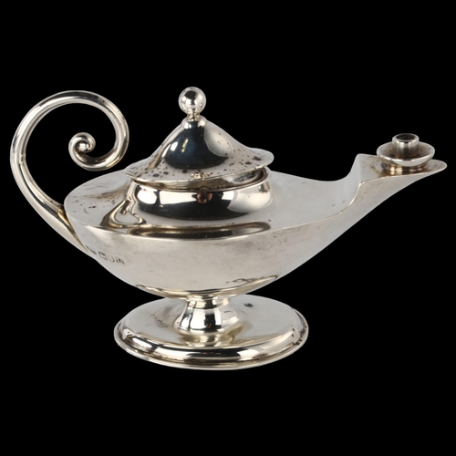 1533 - ASPREY - an Art Deco George V novelty silver Aladdin's oil lamp, by Asprey & Co Ltd, hallmarks Londo... 