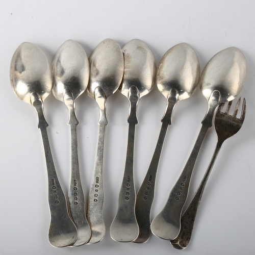 1550 - A set of 6 Victorian Scottish silver King's pattern teaspoons, by John Hay, hallmarks Edinburgh 1868... 