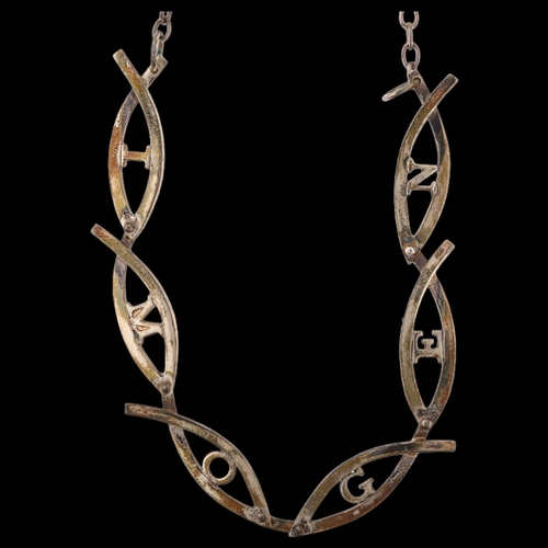 1403 - A modern sterling silver 'Imogen' necklace, maker's marks TPC, hallmarks Birmingham 2000, necklace l... 