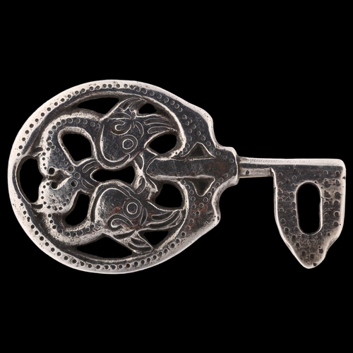 1414 - DAVID ANDERSEN - a Norwegian sterling silver Viking Revival brooch, original from Viking Period abou... 