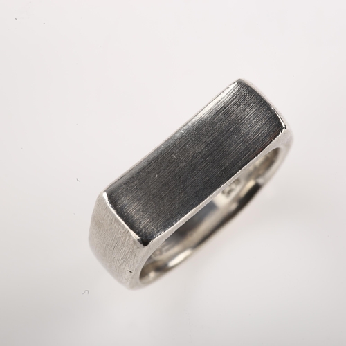 1424 - ESPRIT - a sterling silver dress ring, plain concave form, setting height 7.2mm, size M, 8.5g