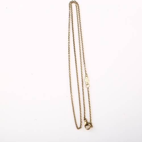 1432 - GEORG JENSEN - a Danish silver-gilt fine cable link chain necklace, length 44cm, 2.5g