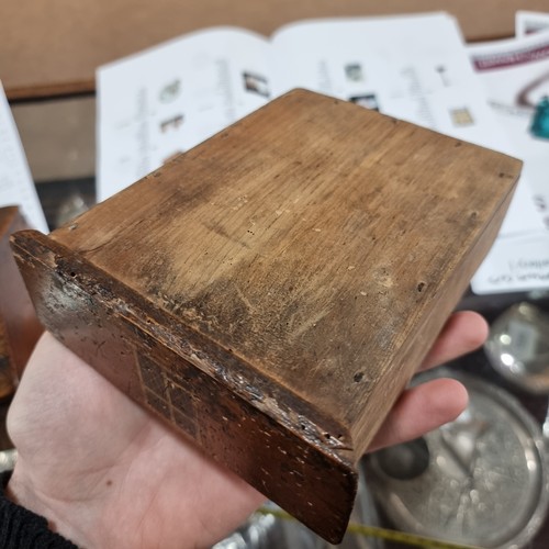 238 - A late 18th/early 19th century Regency Folk Art Cottage tea caddy, with lifting roof and secret draw... 