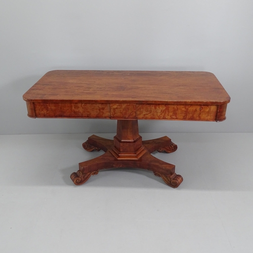 2001 - A mahogany Georgian centre table on hexagonal column. 137x75x68cm.