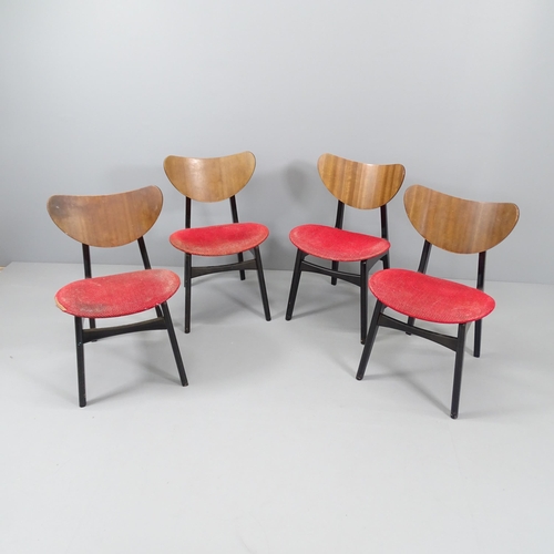 2029 - Ernest Gomme for G-Plan - A set of four mid-century Librenza/Butterfly dining chairs. With maker's l... 