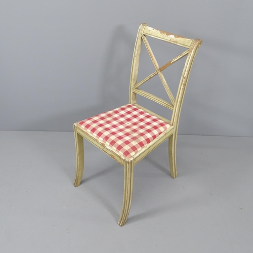 2031 - An early 20th century dining chair, in original finish with drop in seat.