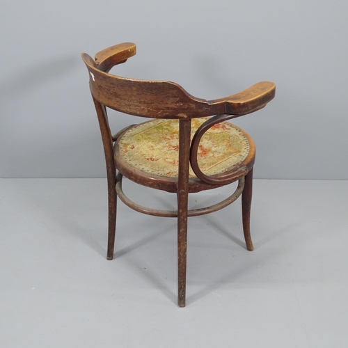 2058 - A Thonet style bentwood desk chair.