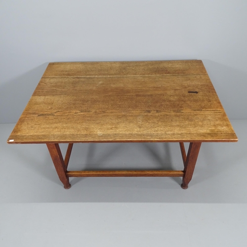 2084 - E A Taylor for Wylie & Lochhead
An arts & crafts Glasgow school oak dining table, the rectangular to... 