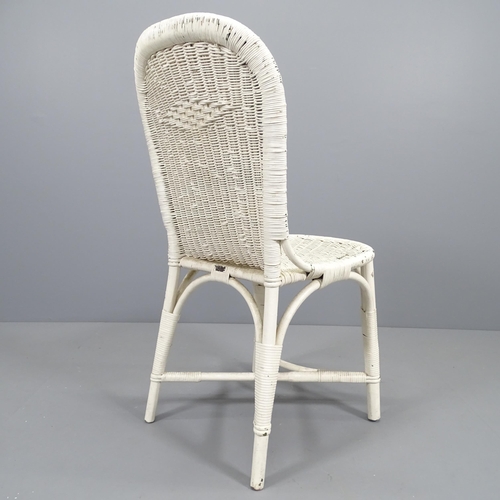 2099 - An early 20th century wicker chair by Dryad of Leicester with maker’s metal label