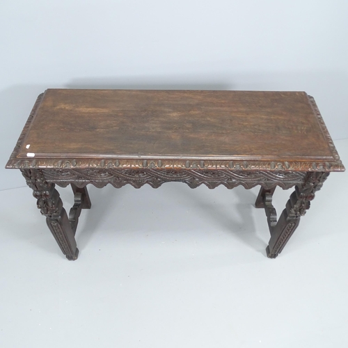 2126 - A Victorian carved oak hall table.121x80x44cm.