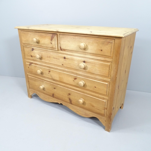 2138 - A Pine chest of 2 short and 3 long drawers. 103x86x49cm.