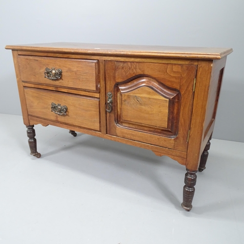 2142 - A French style low sideboard with 2 drawers and cupboard door.