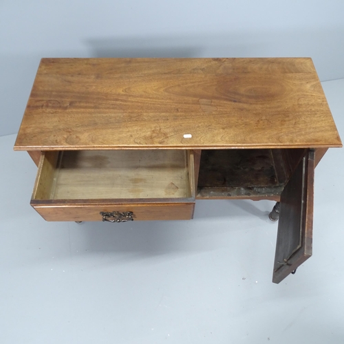 2142 - A French style low sideboard with 2 drawers and cupboard door.