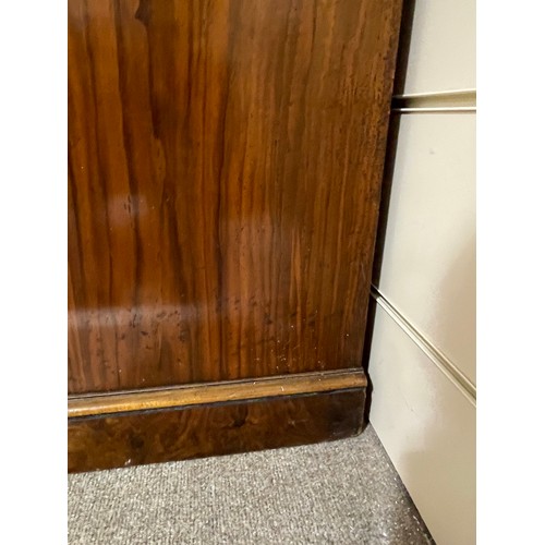 287 - A Victorian walnut chest of drawers, with burr walnut veneer front, 75 x 45 cm, height 130cm