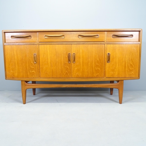 2503 - A mid-century teak G-plan Fresco sideboard with three drawers and cupboards under. With maker's labe... 