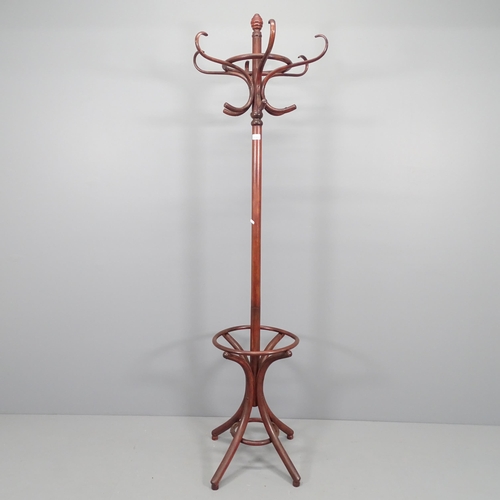 2105 - A Bentwood hat and coat stand. 195cm.