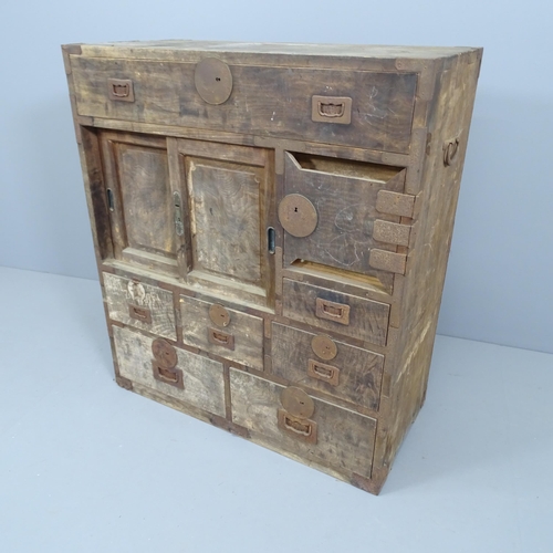 2154 - An antique Japanese Tansu chest. 80x90x38cm.