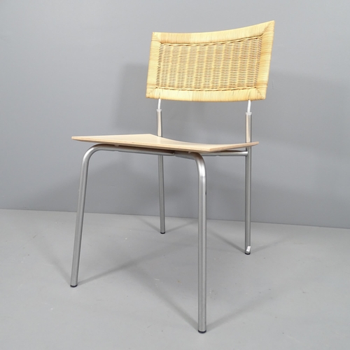 2177 - A contemporary designer LaPalma side chair, Italy, with maker's label under.