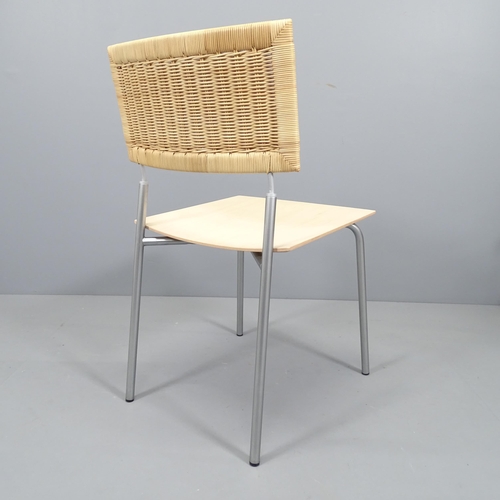 2177 - A contemporary designer LaPalma side chair, Italy, with maker's label under.