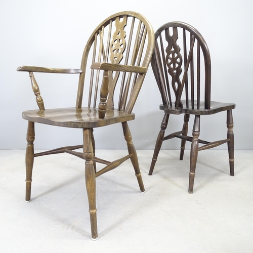 2593 - A set of six wheelback dining chairs (4+2)