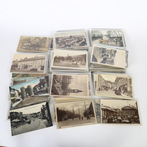 142 - Approximately 150 various postcards, street scenes, including JCH Martin Ltd, Beacon Garage, Westmin... 