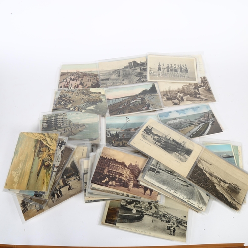 143 - Approximately 110 Vintage postcards, seaside scenes, including Dover, the pier at Hastings, Appledor... 